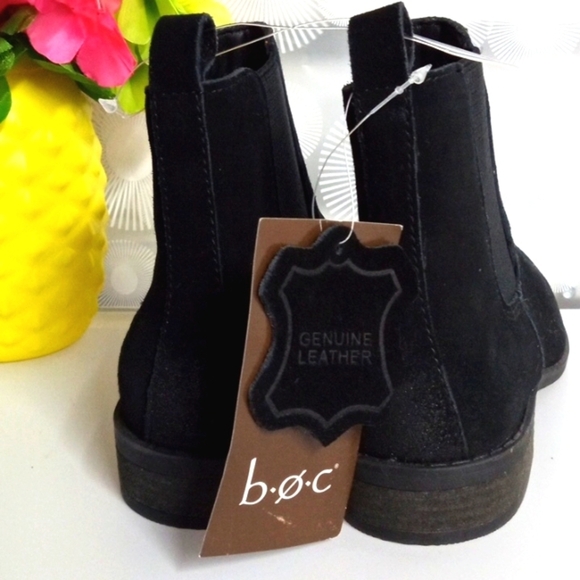 BOC GENUINE LEATHER DISTRESSED SUEDE PULL-ON ANKLE BOOTS SIZE 7 NWT - Picture 4 of 6